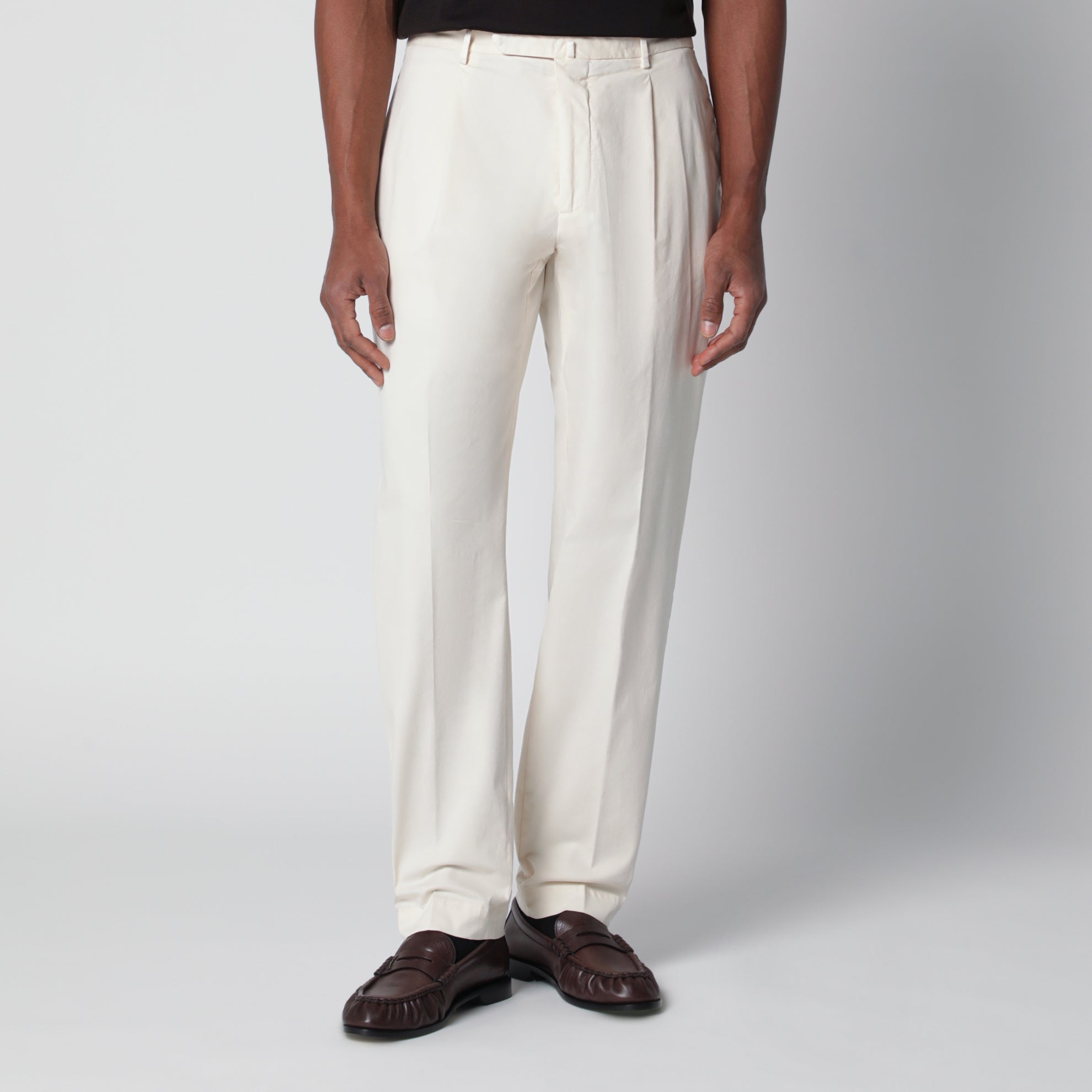 Pantalone bianco in cotone