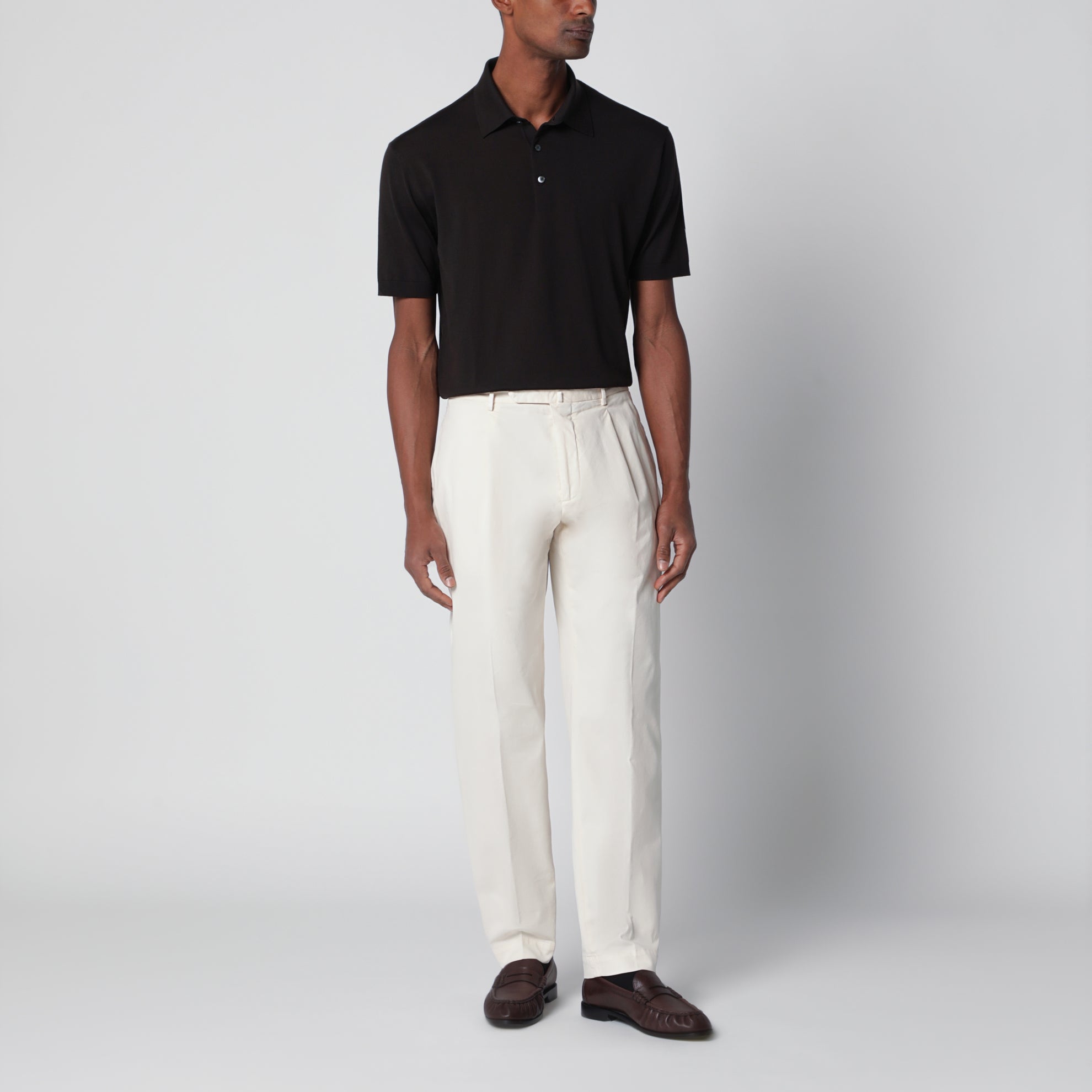 Pantalone bianco in cotone