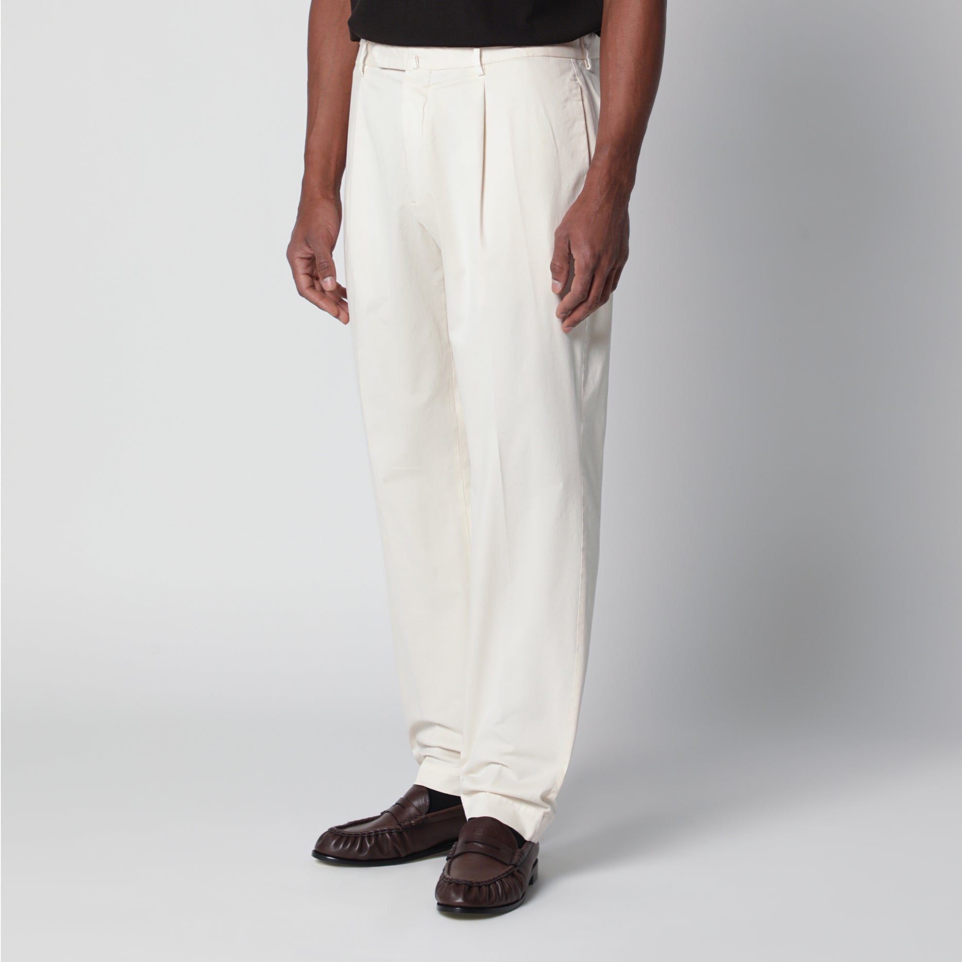 Pantalone bianco in cotone