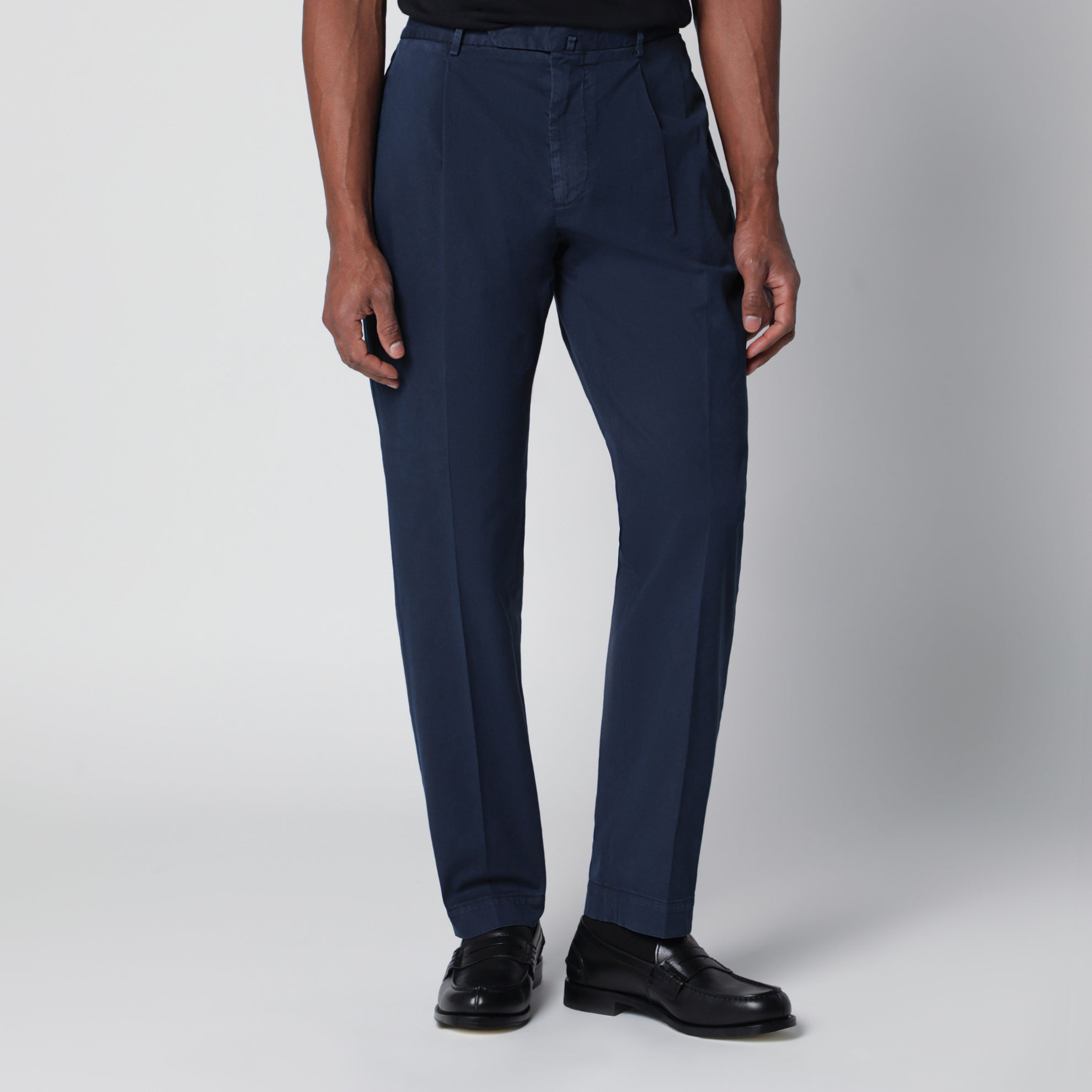 Pantalone blu in cotone