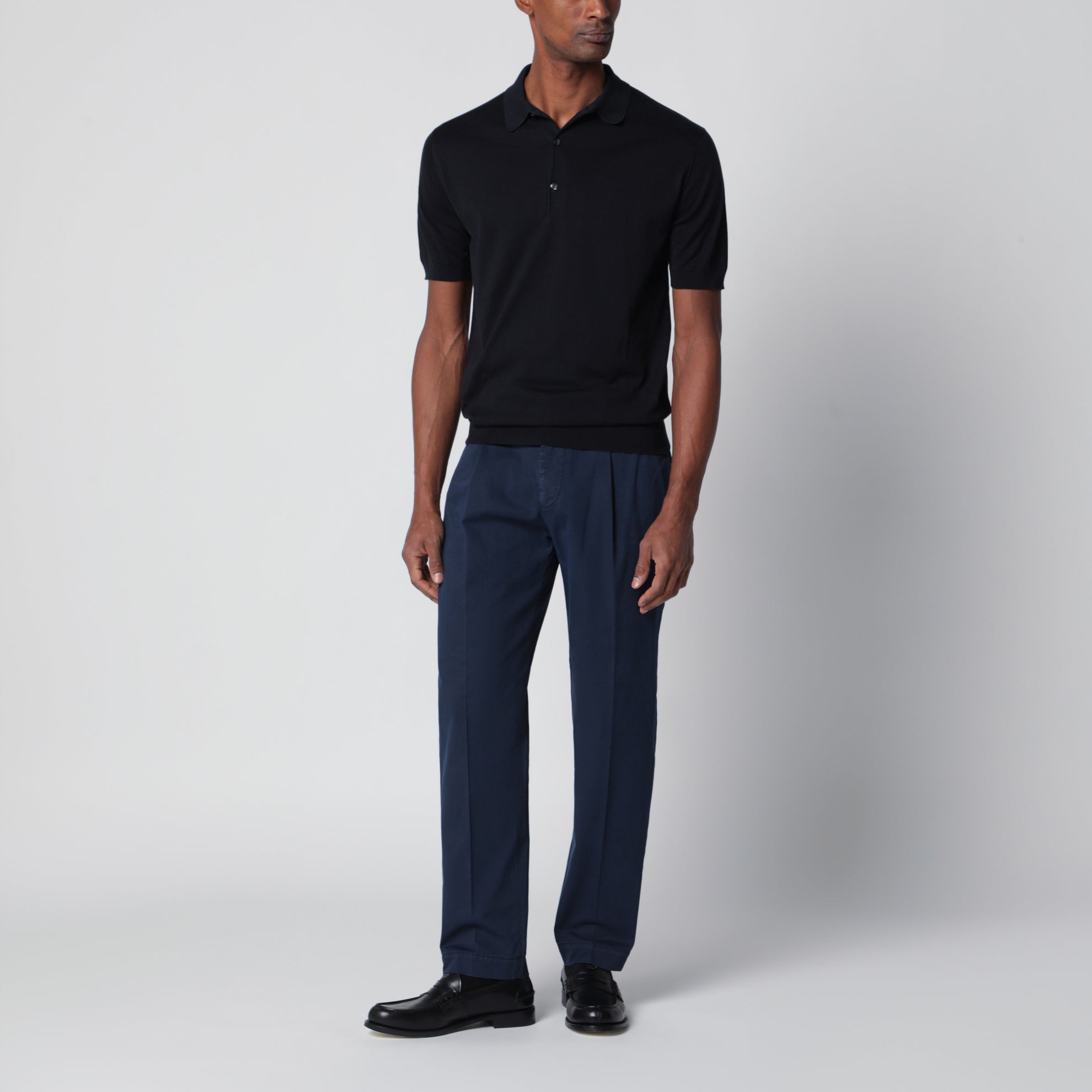 Pantalone blu in cotone