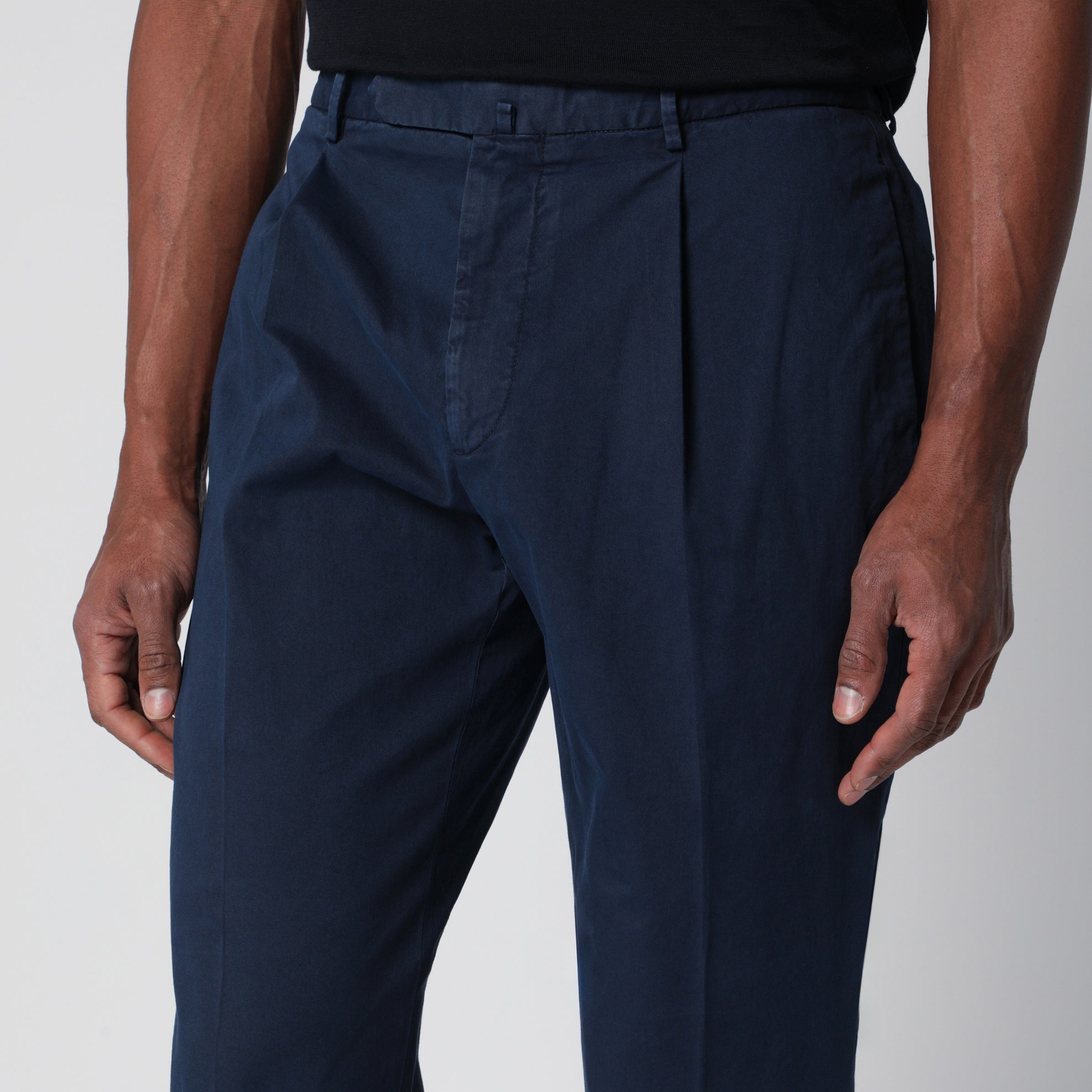 Pantalone blu in cotone