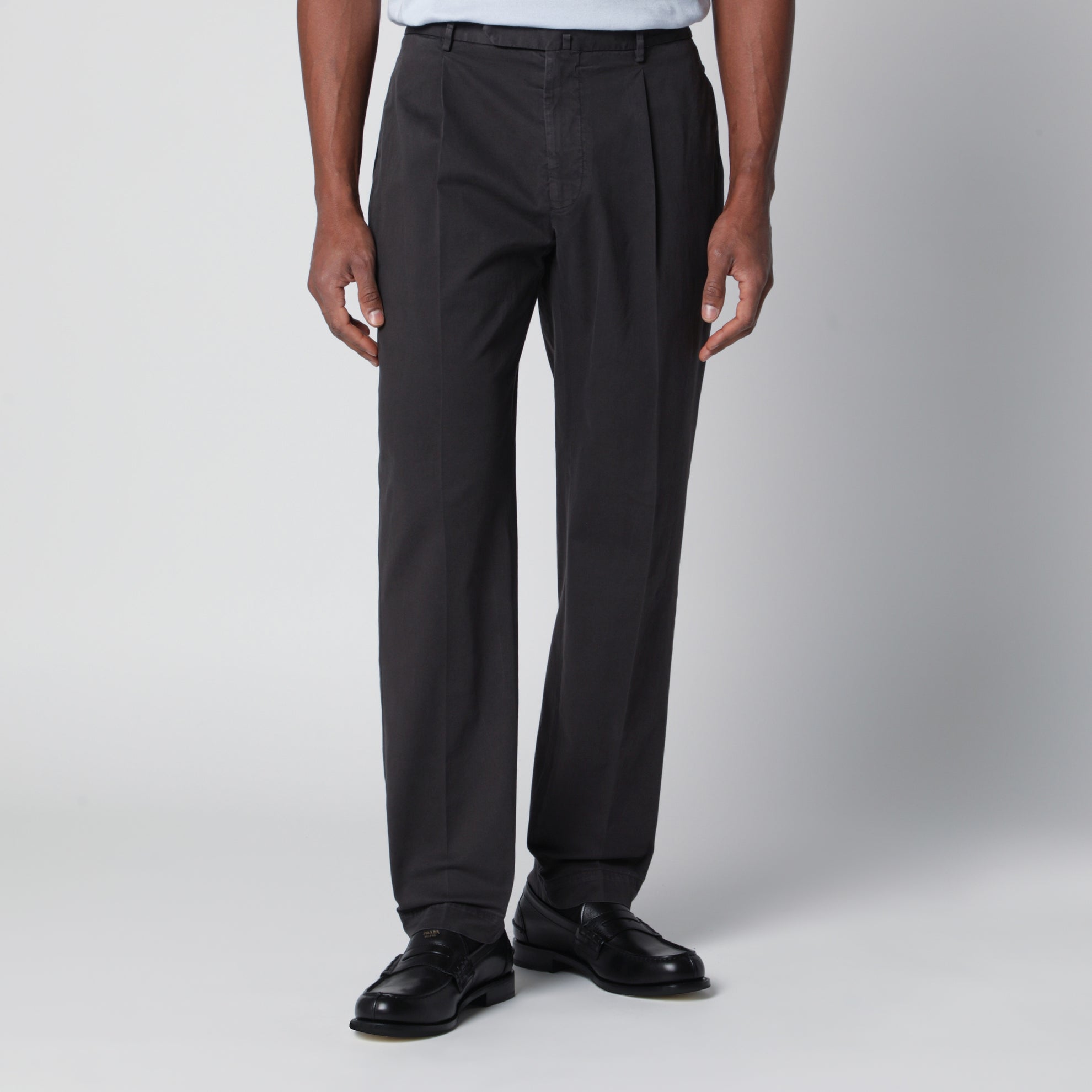 Black cotton trousers