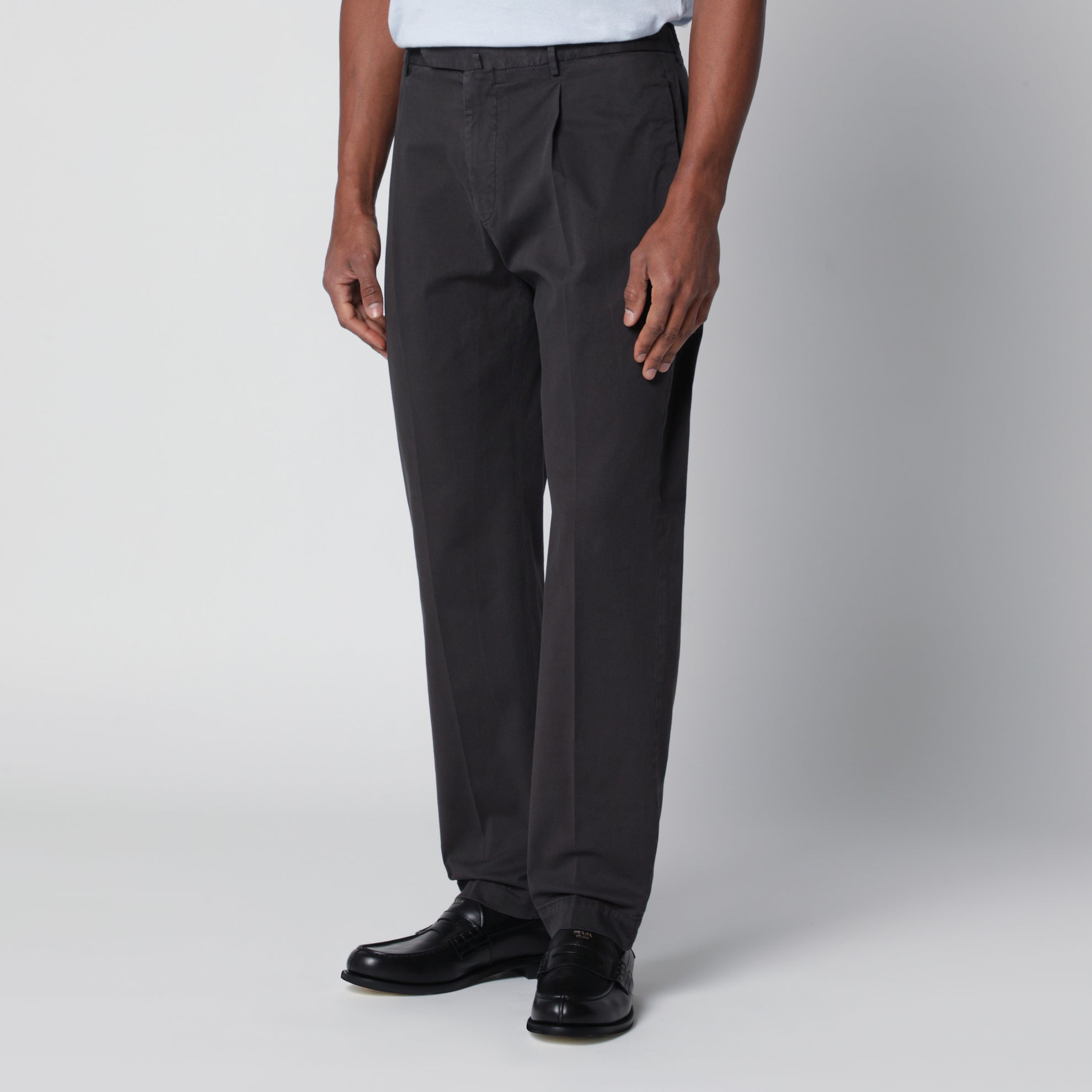 Black cotton trousers