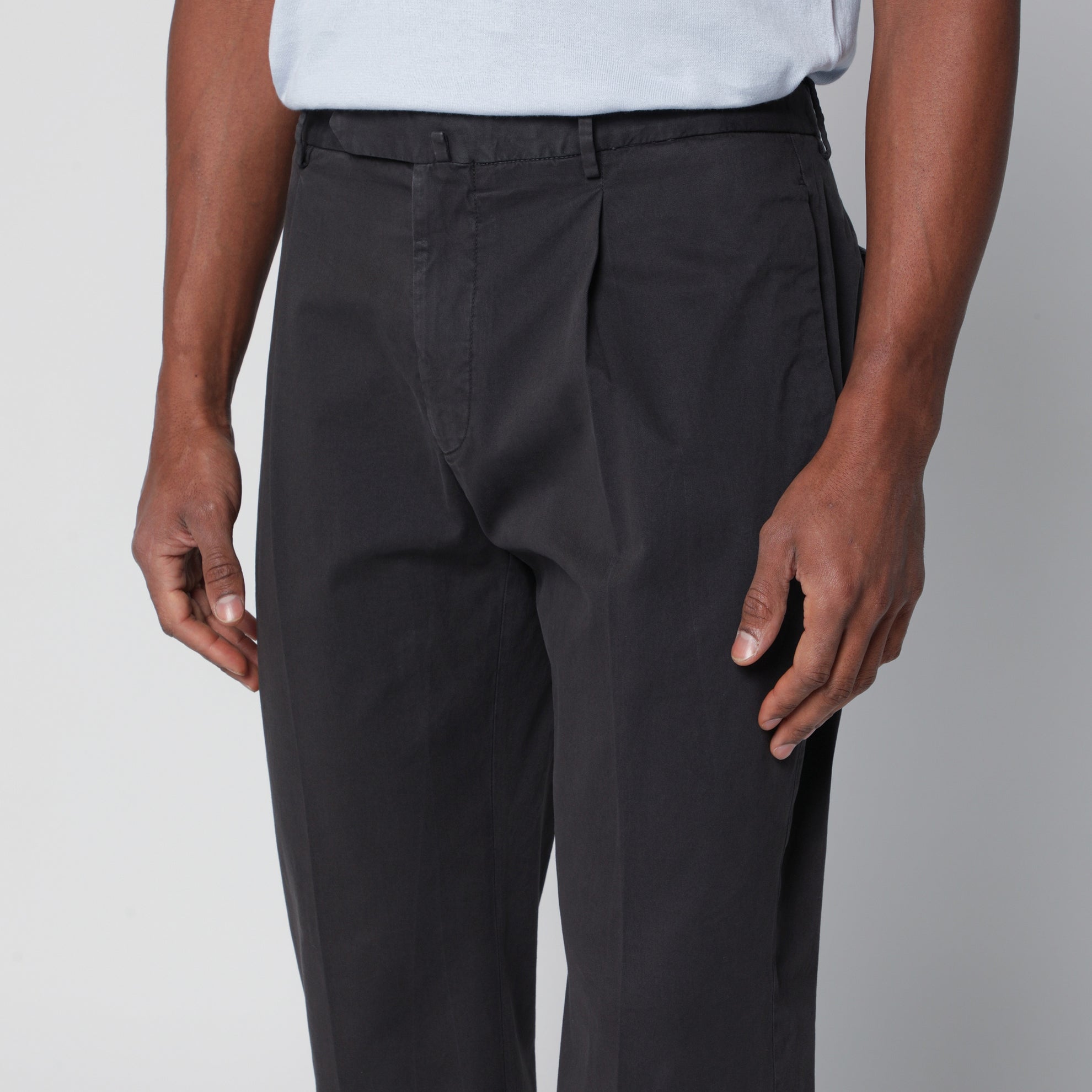 Black cotton trousers