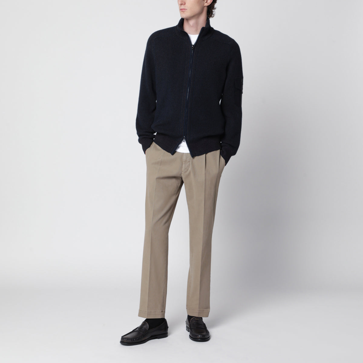 Brown Arechi trousers in cotton blend