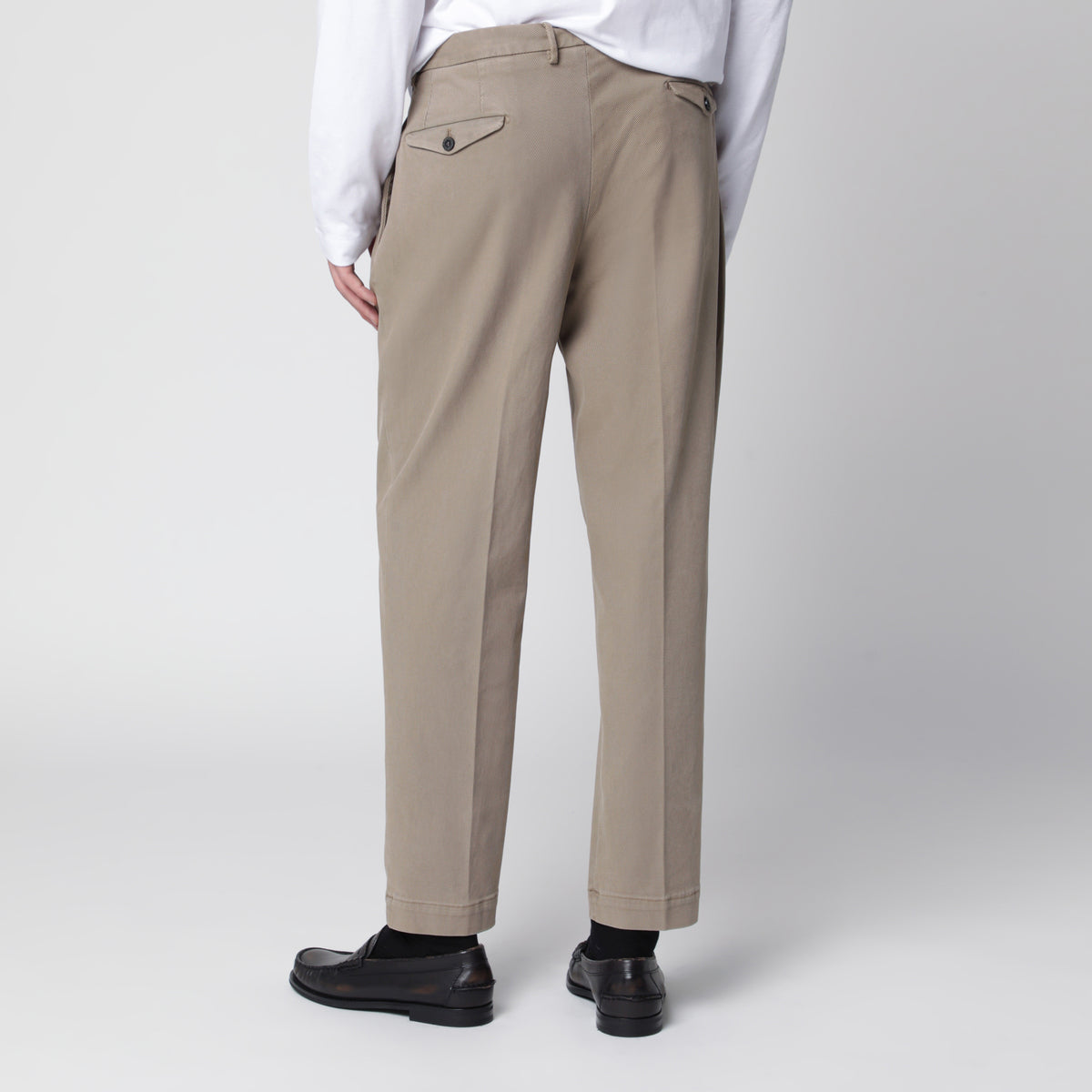 Brown Arechi trousers in cotton blend