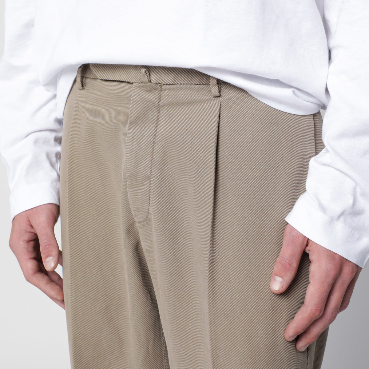 Brown Arechi trousers in cotton blend