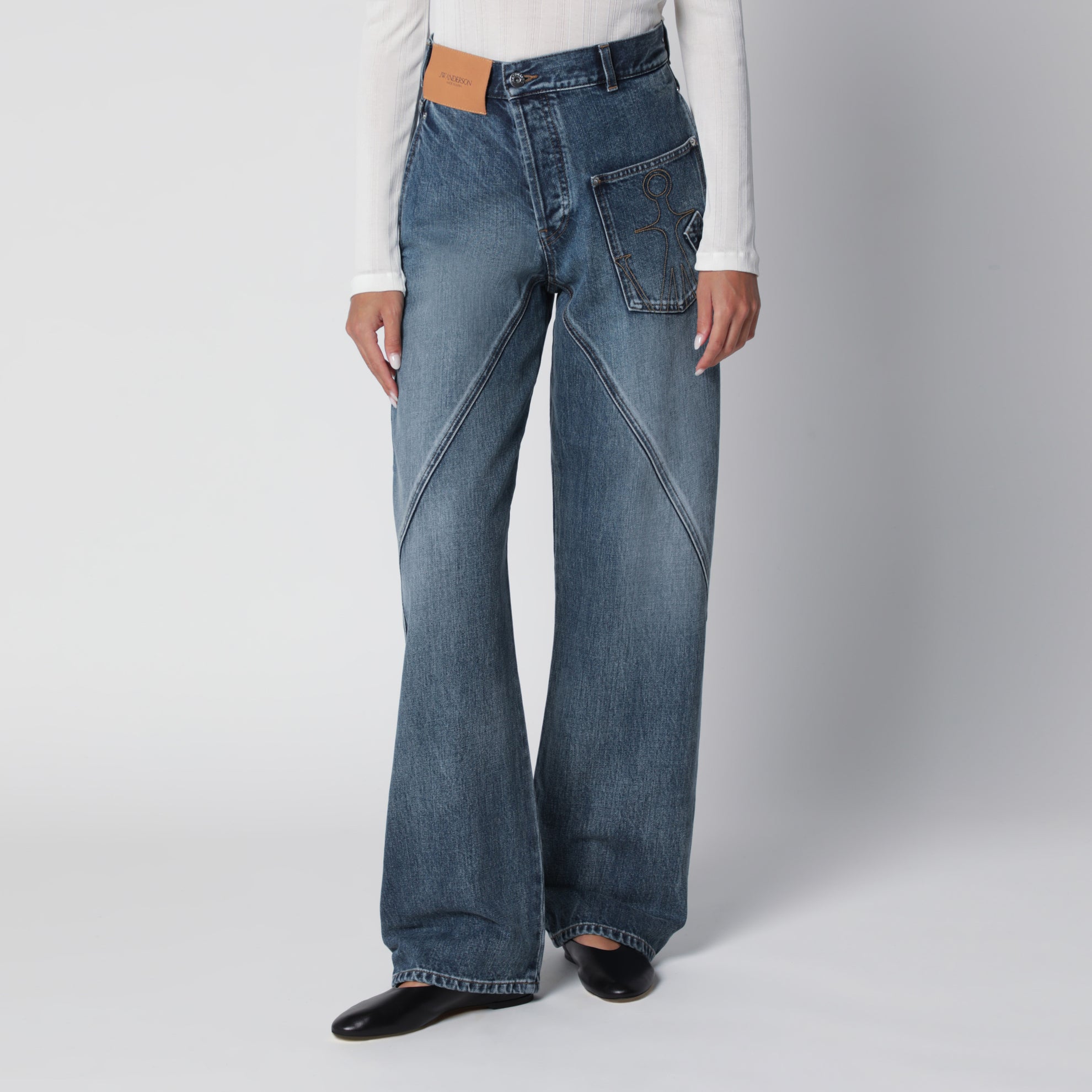 Jean workwear bleu moyen en denim