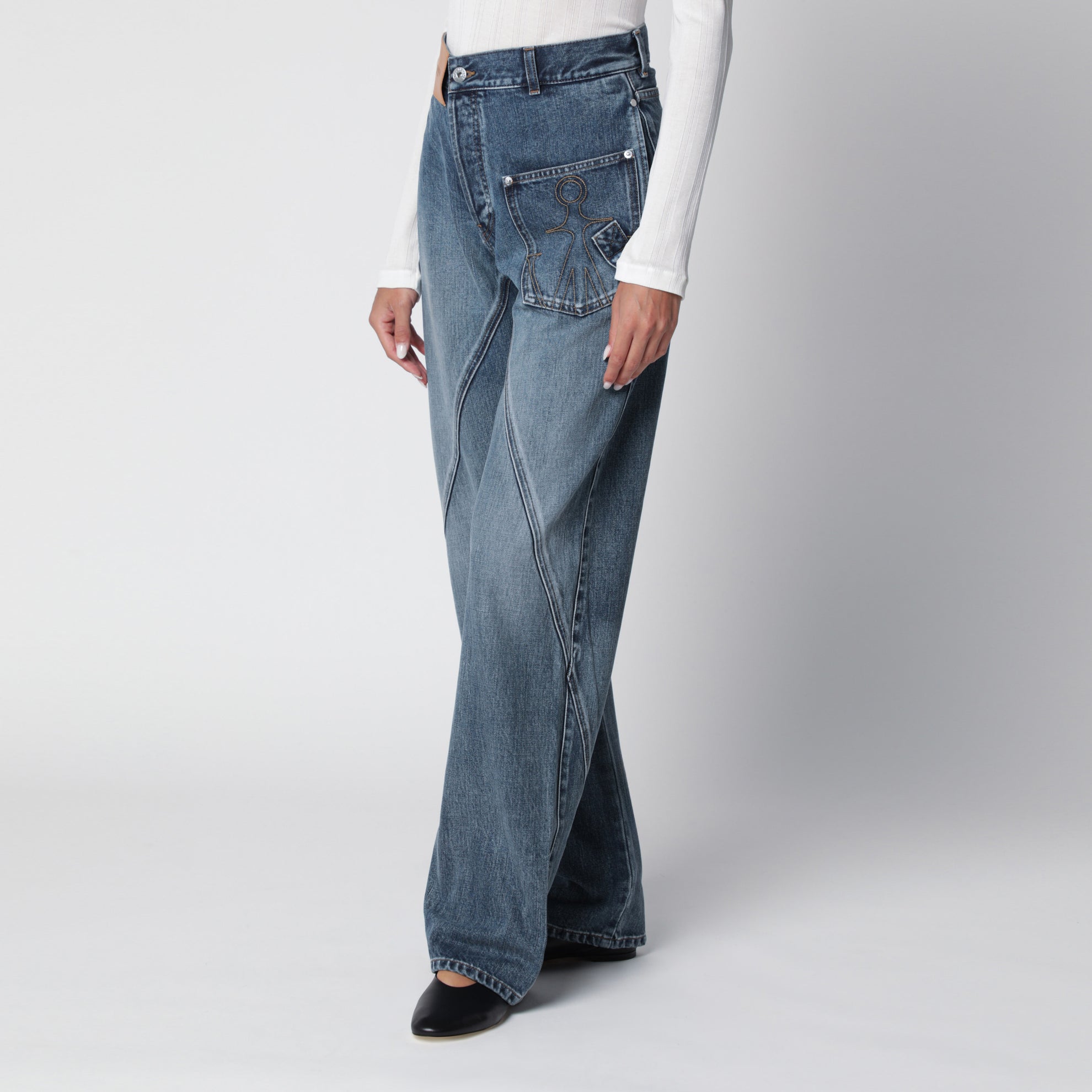 Jean workwear bleu moyen en denim