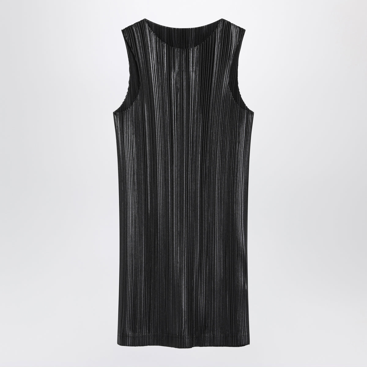 Débardeur Razor Pleat en jersey stretch de polyester noir