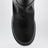 Bottes hautes en cuir noir Dante