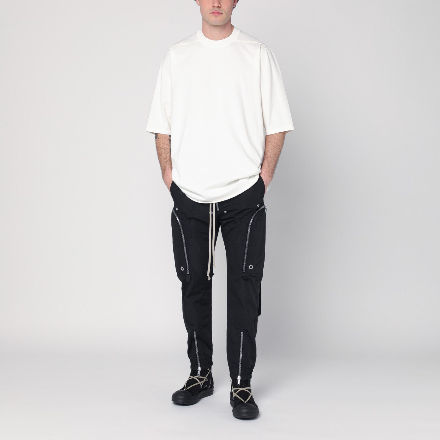 T-shirt oversize blanc en coton