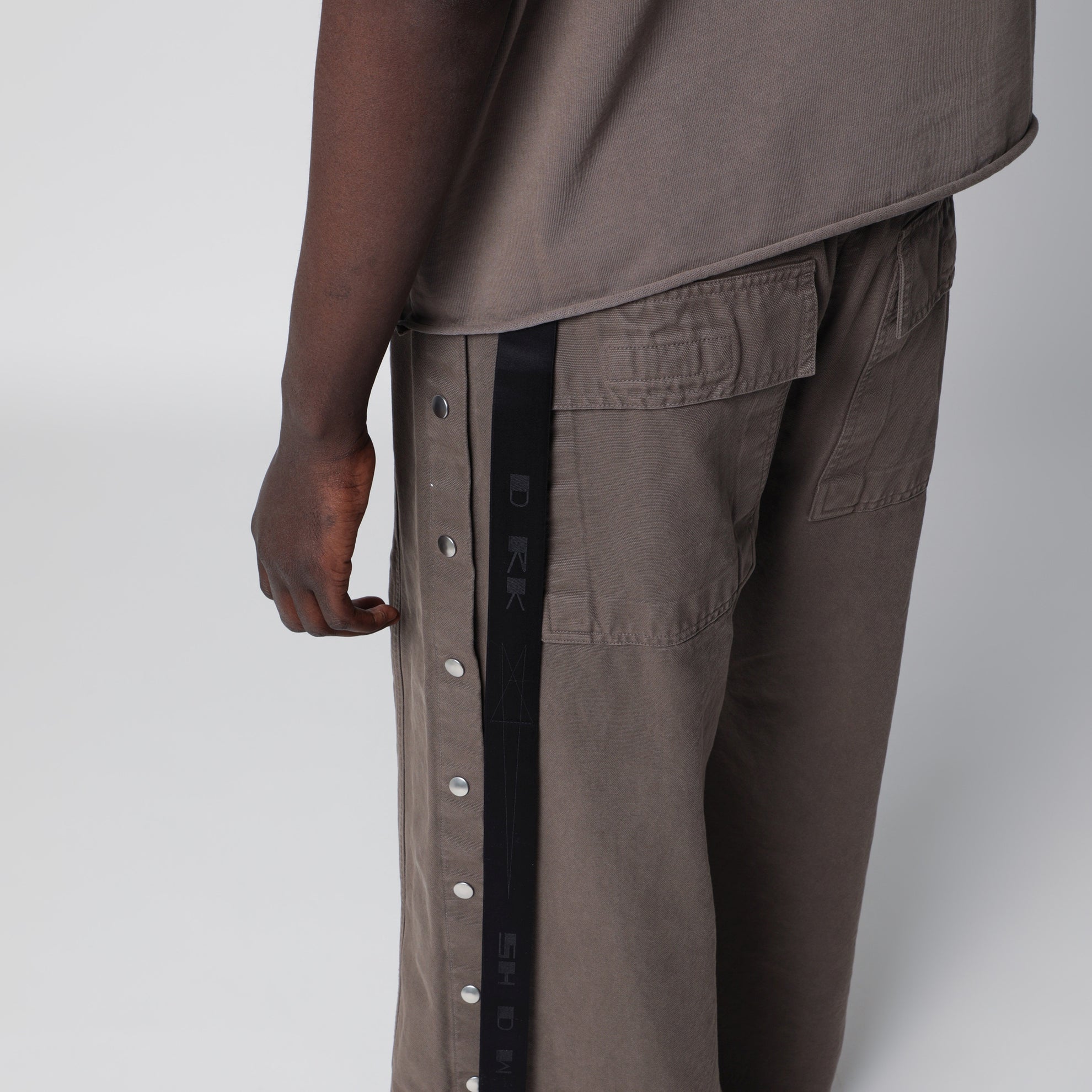 Top Hooded Tunic in cotone beige