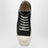 Temple Low Sneakers in black/milk white denim