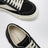 Vintage canvas Sneakers in black/milk white