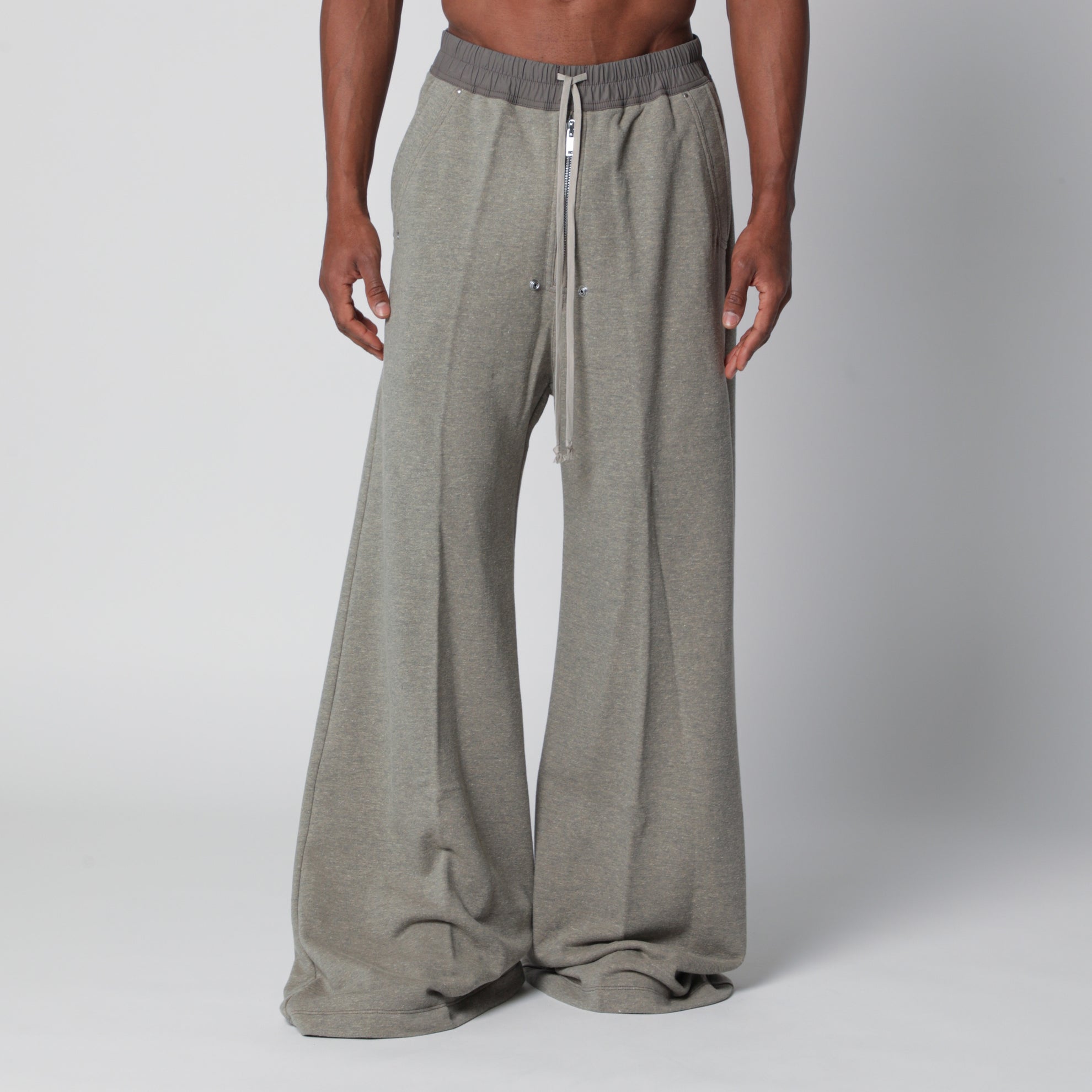 Geth Belas Weite Hose aus Baumwolljersey, grau
