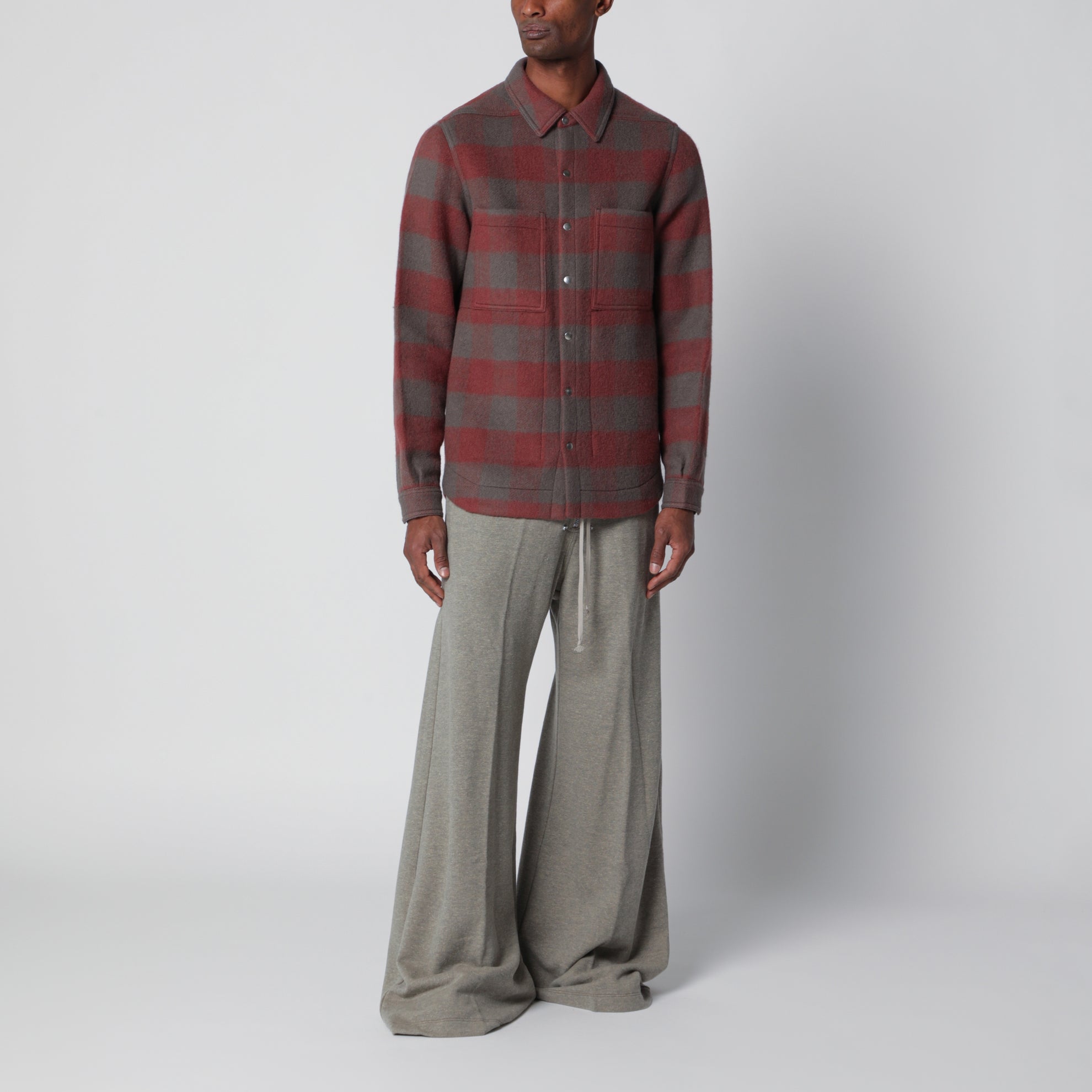 Geth Belas Weite Hose aus Baumwolljersey, grau
