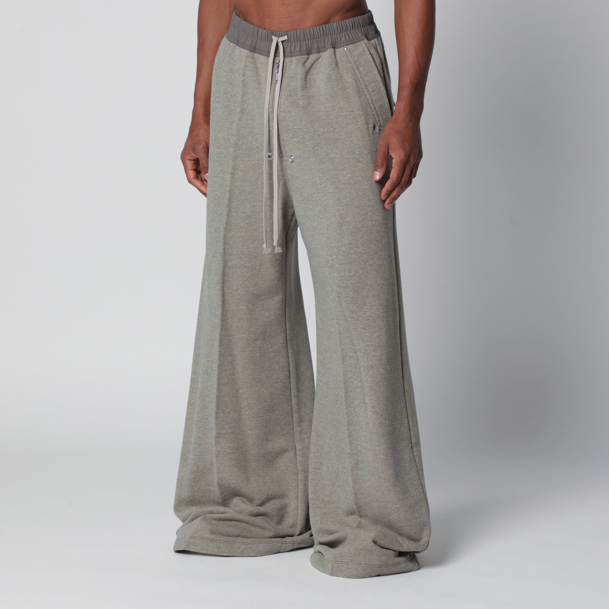Geth Belas Weite Hose aus Baumwolljersey, grau
