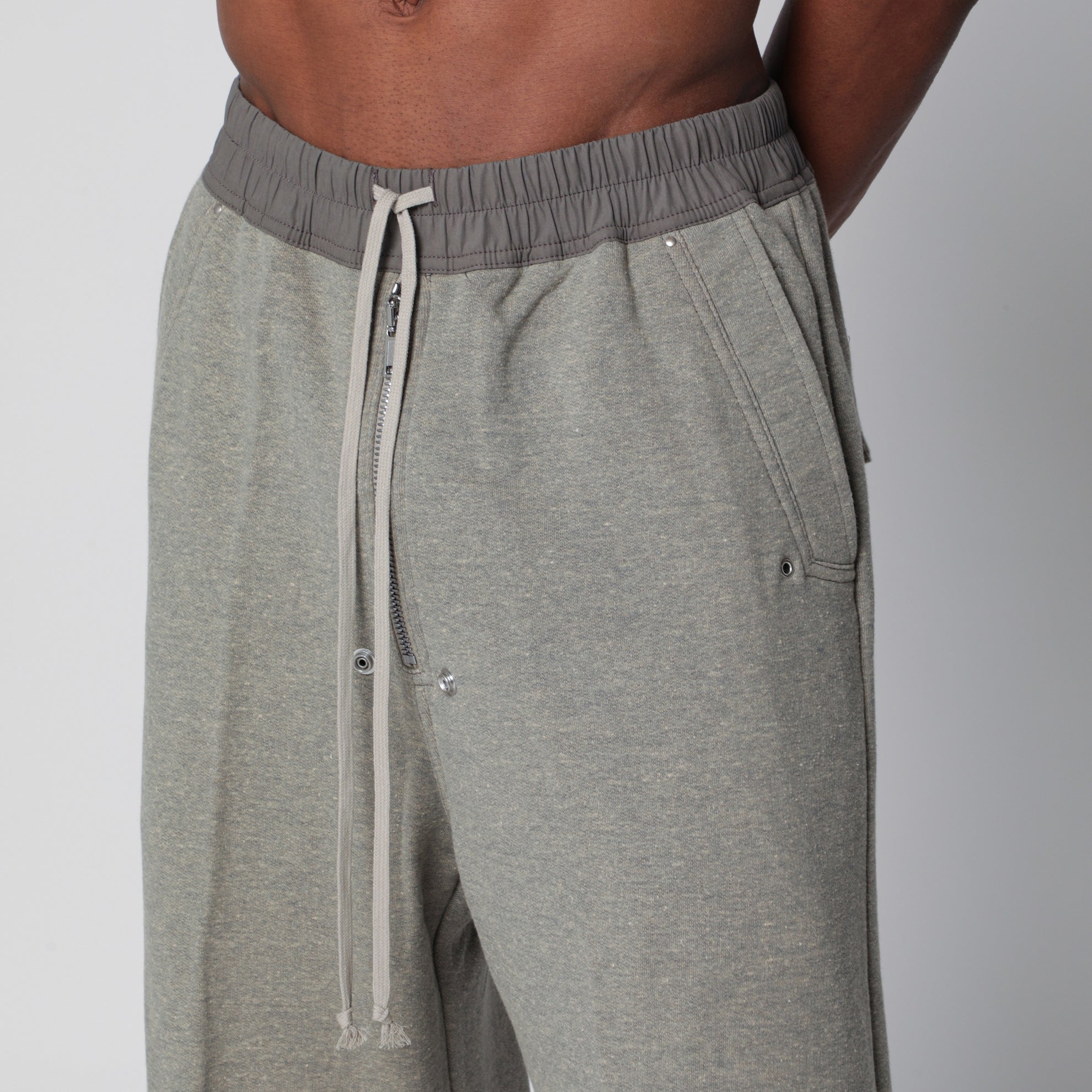 Geth Belas Weite Hose aus Baumwolljersey, grau