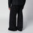 Padded jacket with hidden front zip in black nylon