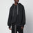 Verwaschen schwarzes Tower Oversize-Sweatshirt aus Baumwolle