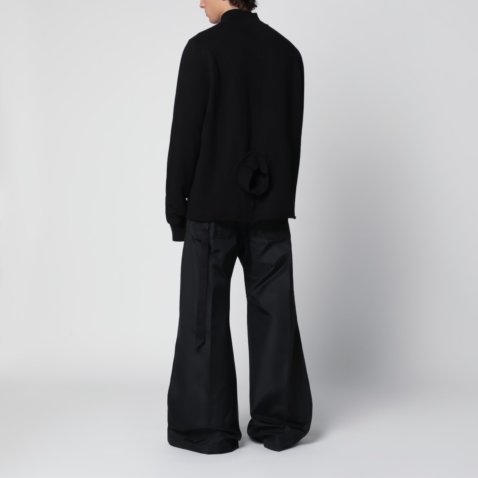 Felpa nera in cotone