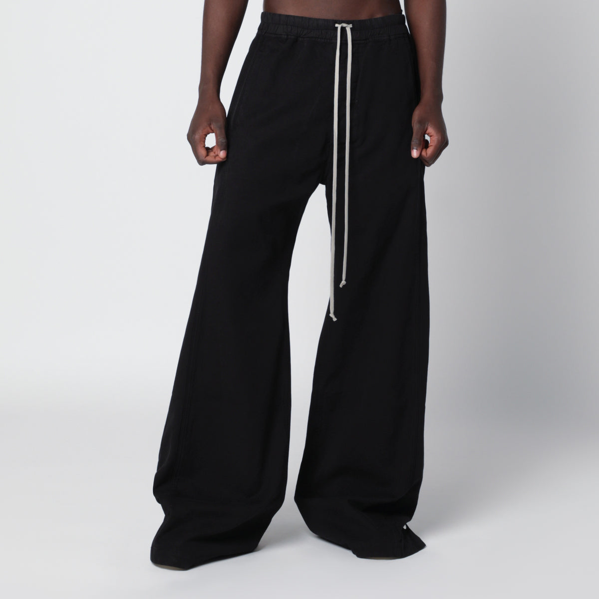 Pantaloni Pusher neri in cotone