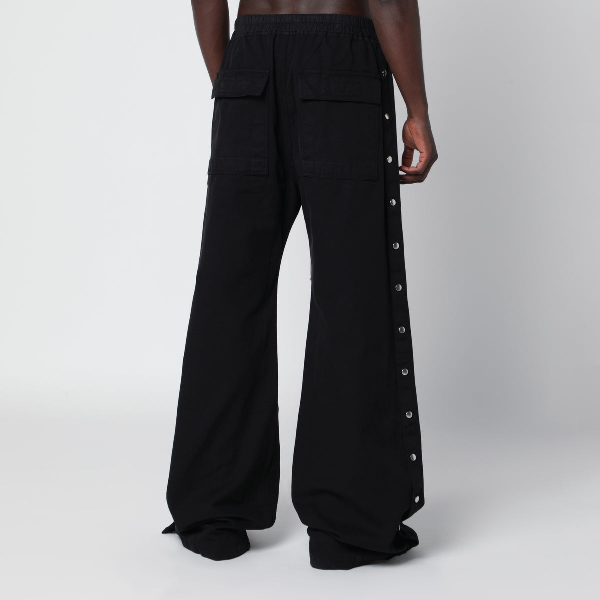 Pantaloni Pusher neri in cotone