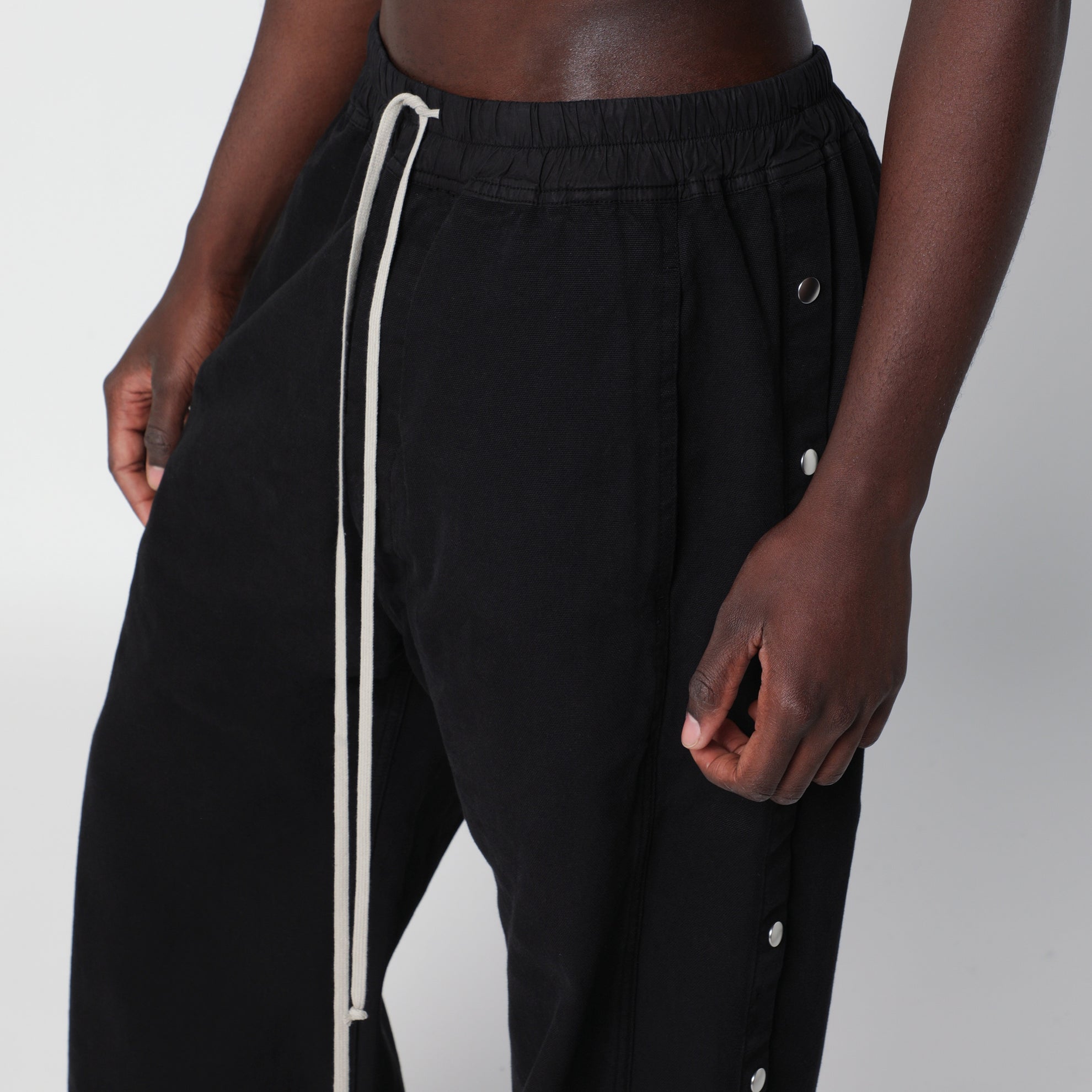 Pantaloni Pusher neri in cotone