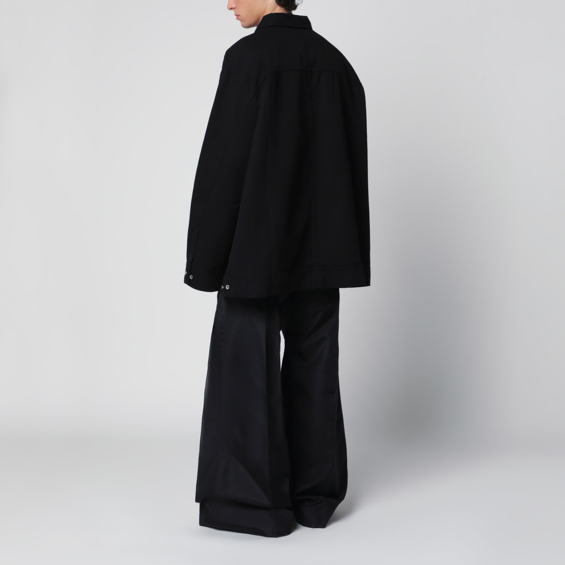 Black oversized jacket in cotton