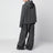 Giacca Gimp Zip Front color Gravel in denim lavato