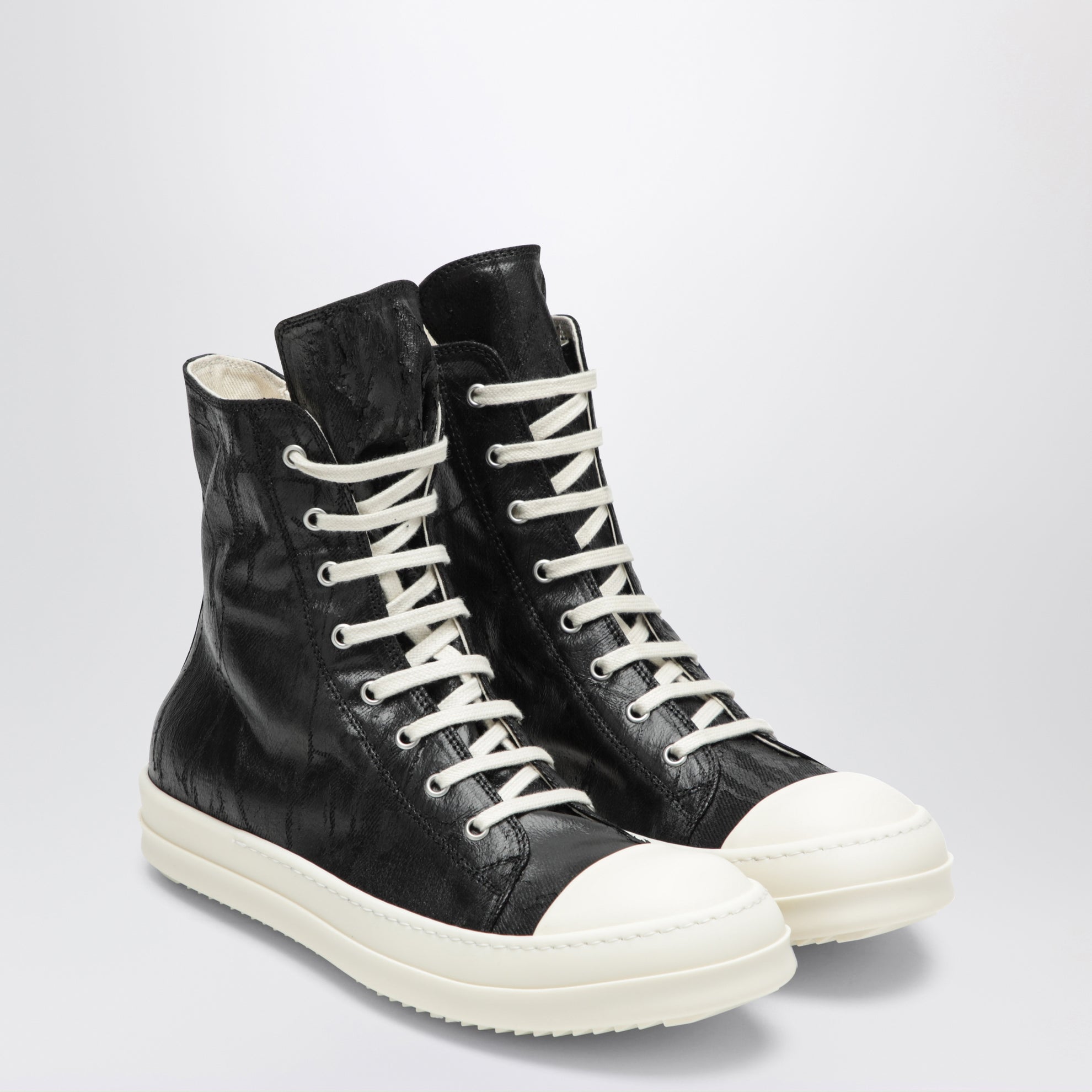 Sneakers Tower nere/bianco latte in denim Megacrust