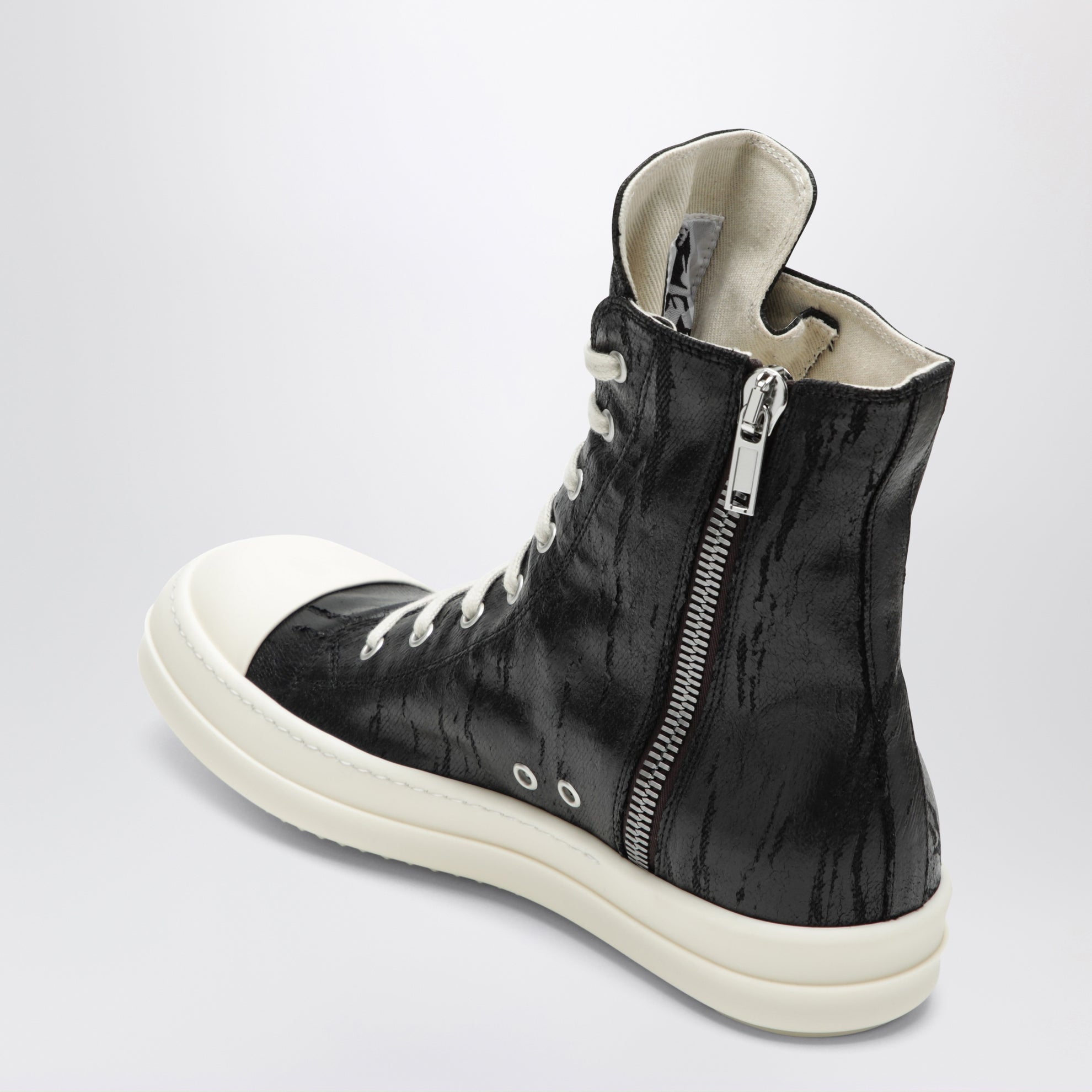 Sneakers Tower nere/bianco latte in denim Megacrust