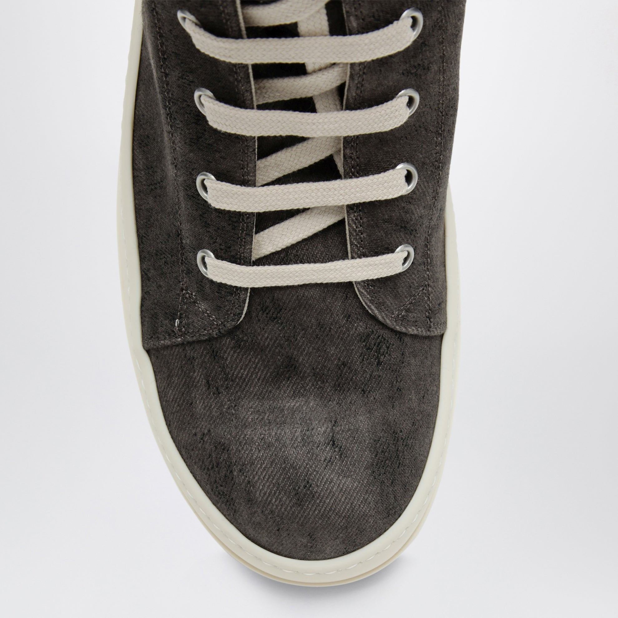 Sneakers Tower gris poussière/blanc lait effet velours