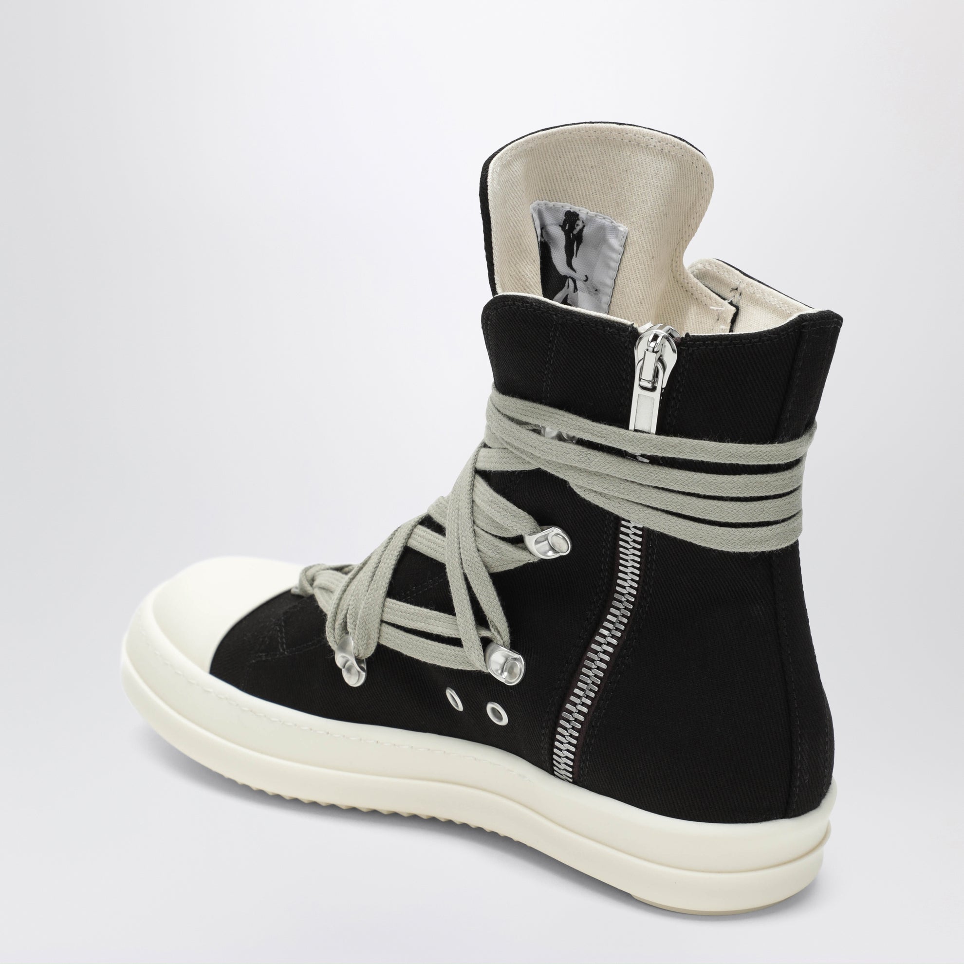 Baskets Megalace noires en denim