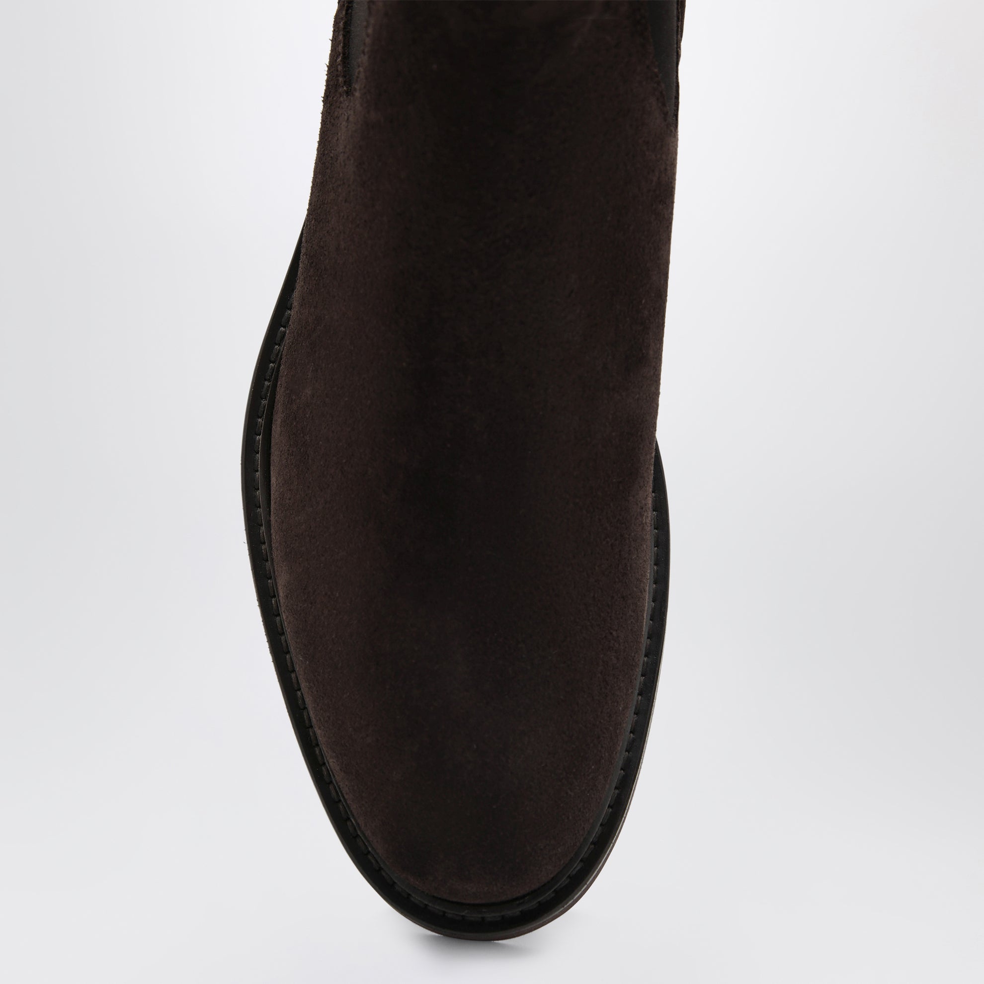 Brown suede ankle boots