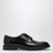 Stringata nera in pelle