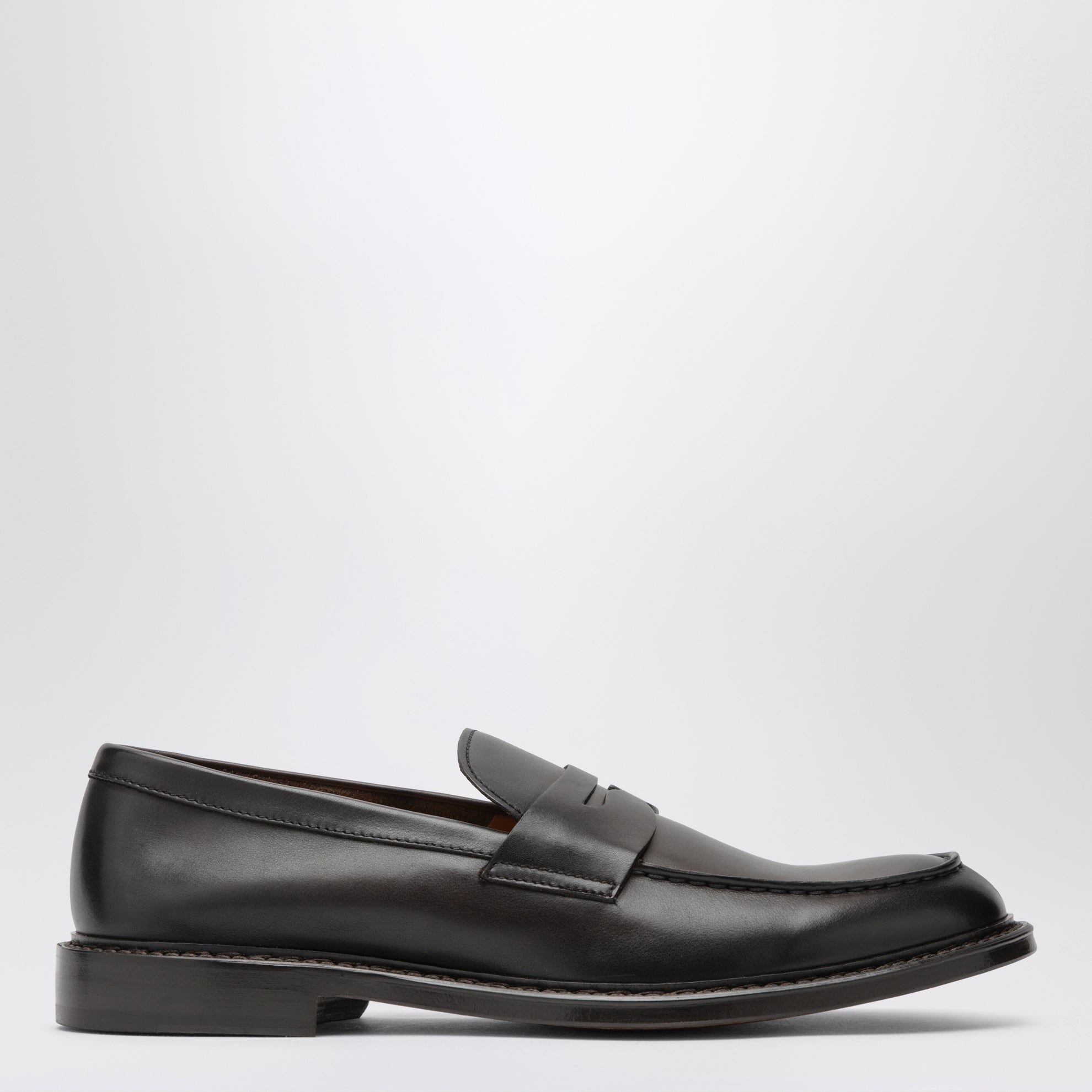 Braune Penny-Loafer aus Leder