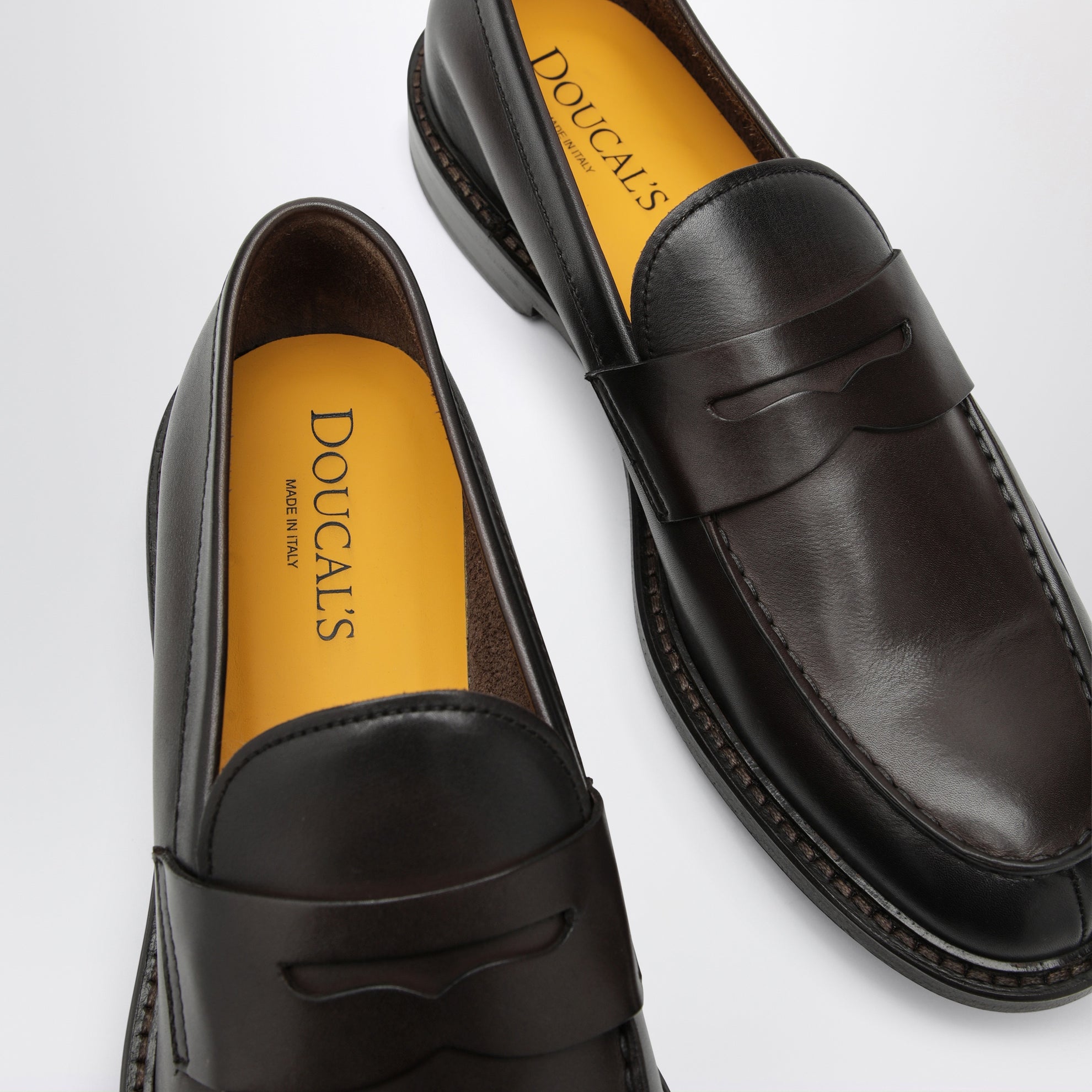 Braune Penny-Loafer aus Leder