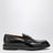 Black leather loafer