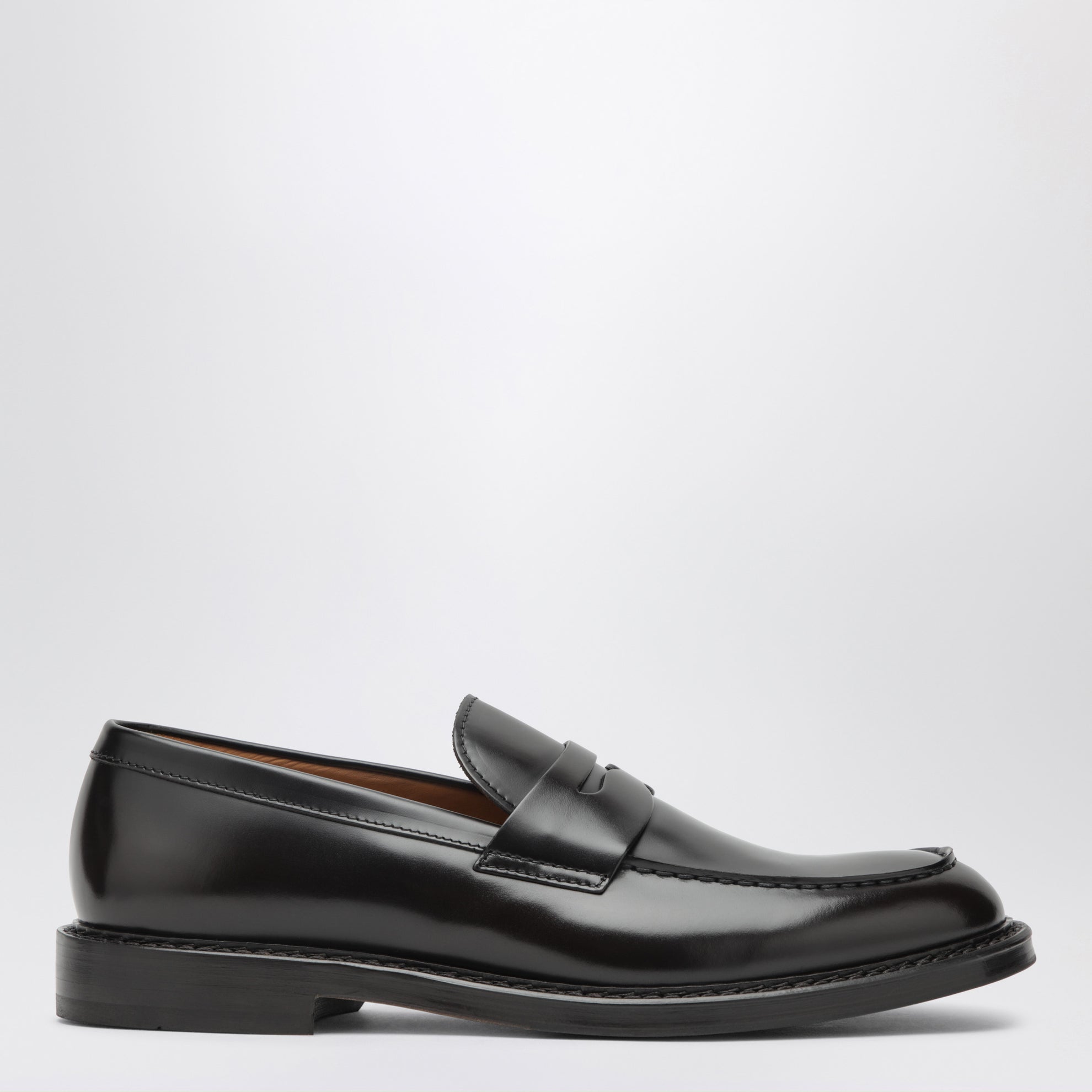 Mocassino Penny ebano in pelle