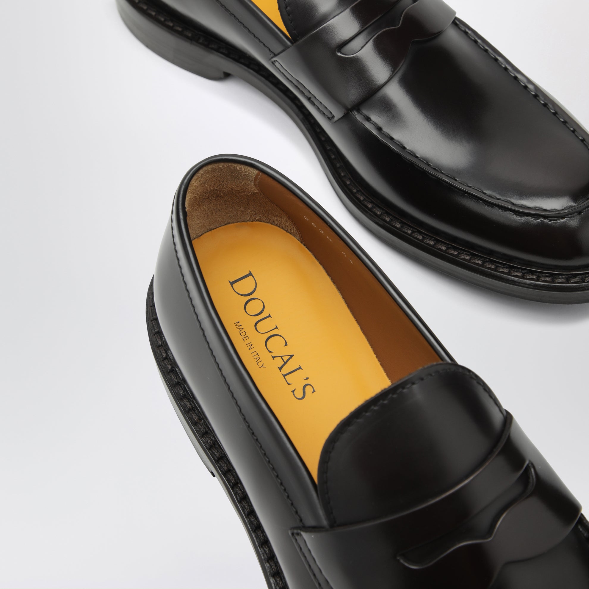 Mocassino Penny ebano in pelle