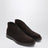 Dark brown suede ankle boots