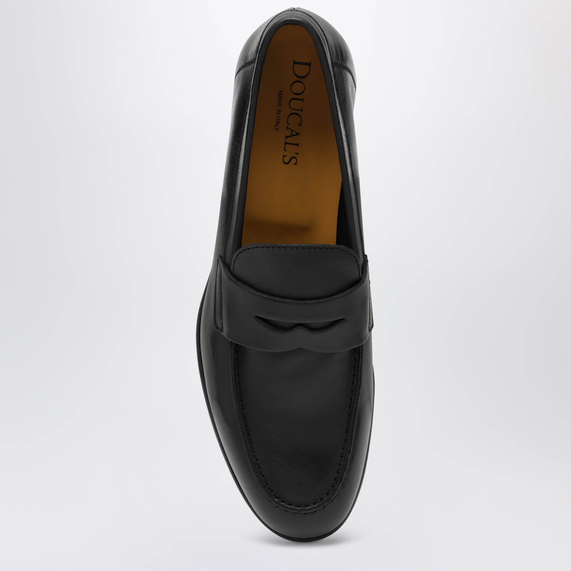 Schwarzer Penny-Loafer aus Leder