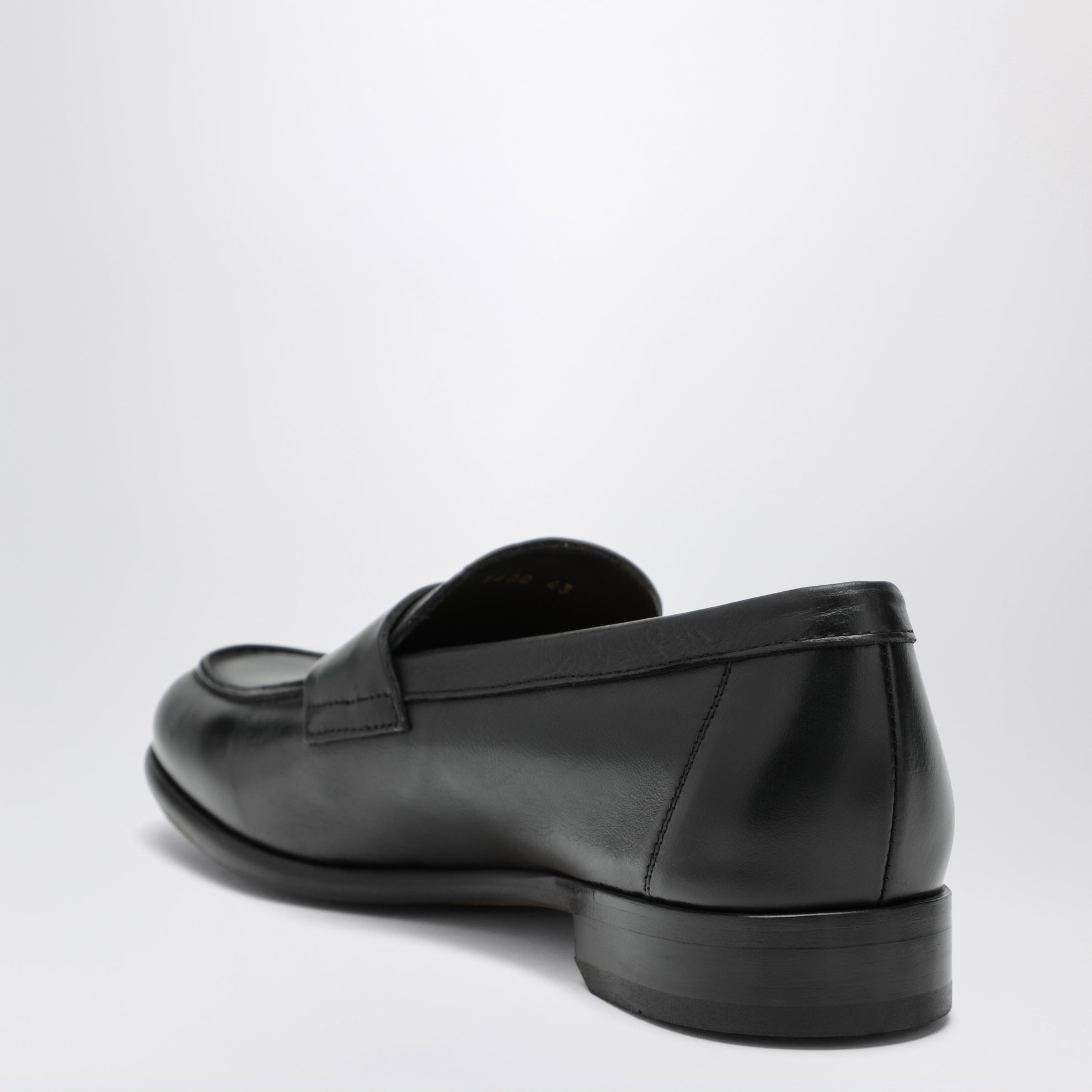Schwarzer Penny-Loafer aus Leder