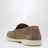Mocassins beige en cuir suédé