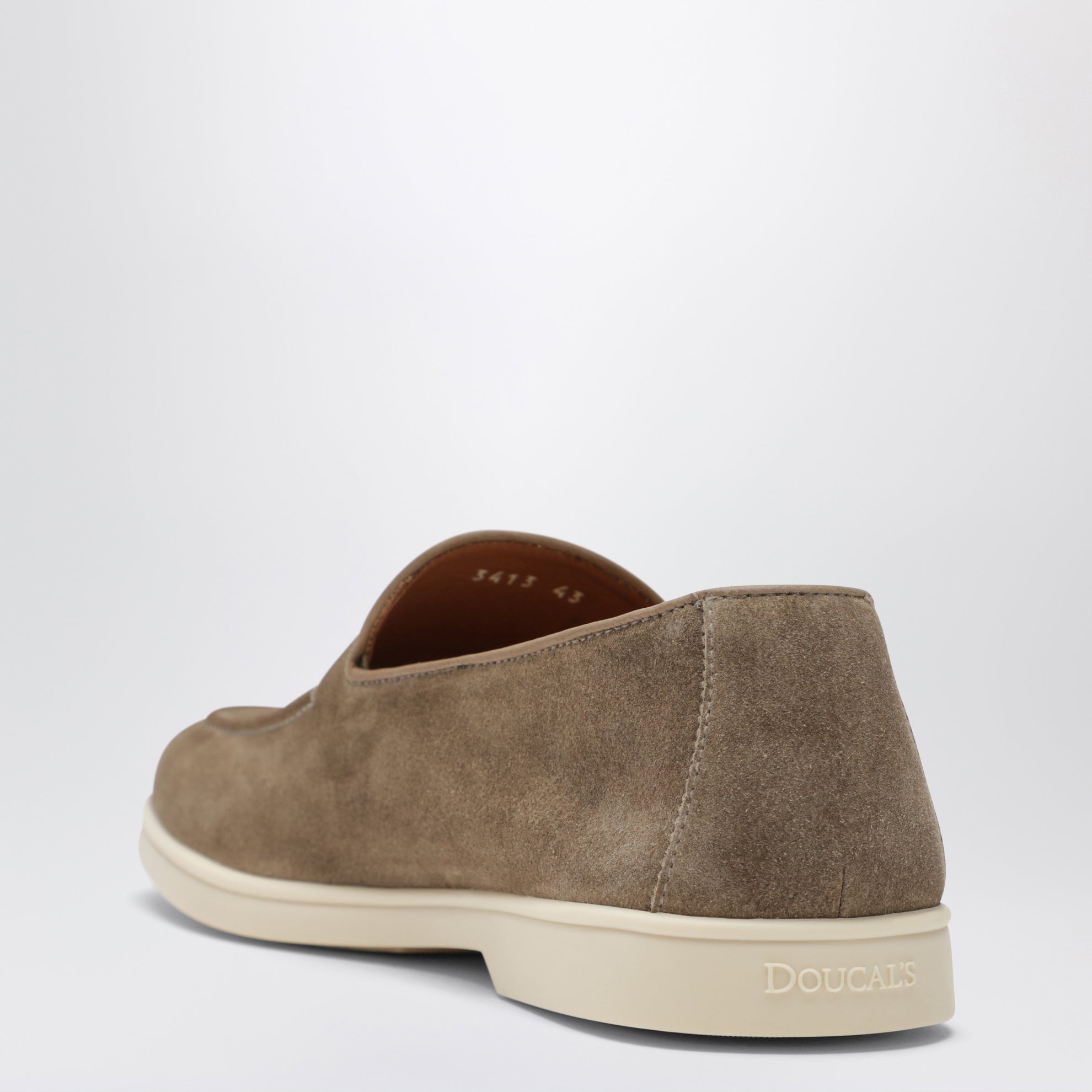 Mocassins beige en cuir suédé