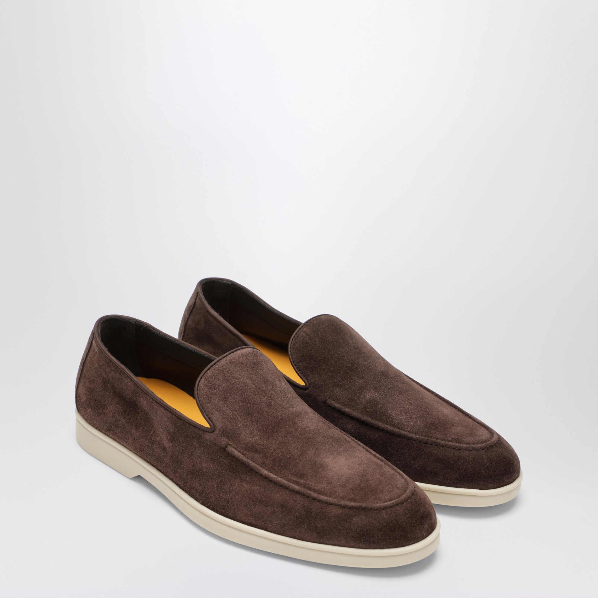 Brown suede loafers