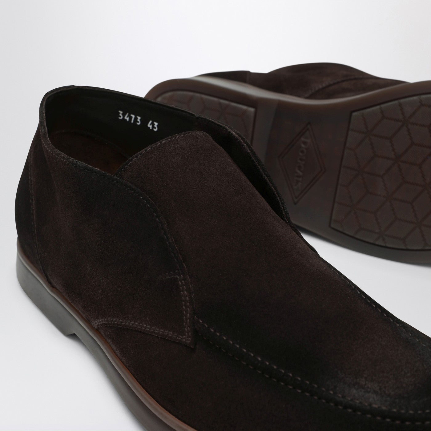 Desert boot senza lacci in suede marrone